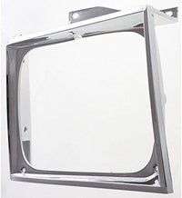 Set Of 2 Front Head Light Door Bezel Chrome Left Driver & Right Passenger Side Direct Replacement Compatible With 1982-1990 Chevrolet S10 Pickup GM2513121 GM2512121 15591586 15591585