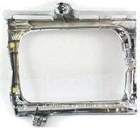 Set Of 2 Front Head Light Door Bezel Chrome Plastic Left Driver & Right Passenger Side Direct Replacement Compatible With 1992-1995 Toyota Pickup TO2513118 TO2512116