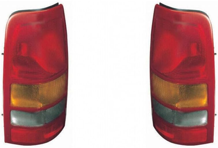 Set Of 2 Rear Tail Light Left Driver & Right Passenger Side Direct Replacement Compatible With 1999-2002 Chevrolet Silverado 1500 2500/1999-2003 Sierra GM2800186 GM2801186 GM2800173