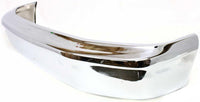Front Bumper Face Bar Chrome Without Molding Holes Direct Replacement Compatible With 1992-1997 Ford F-Series FO1002236 F2TZ17757A
