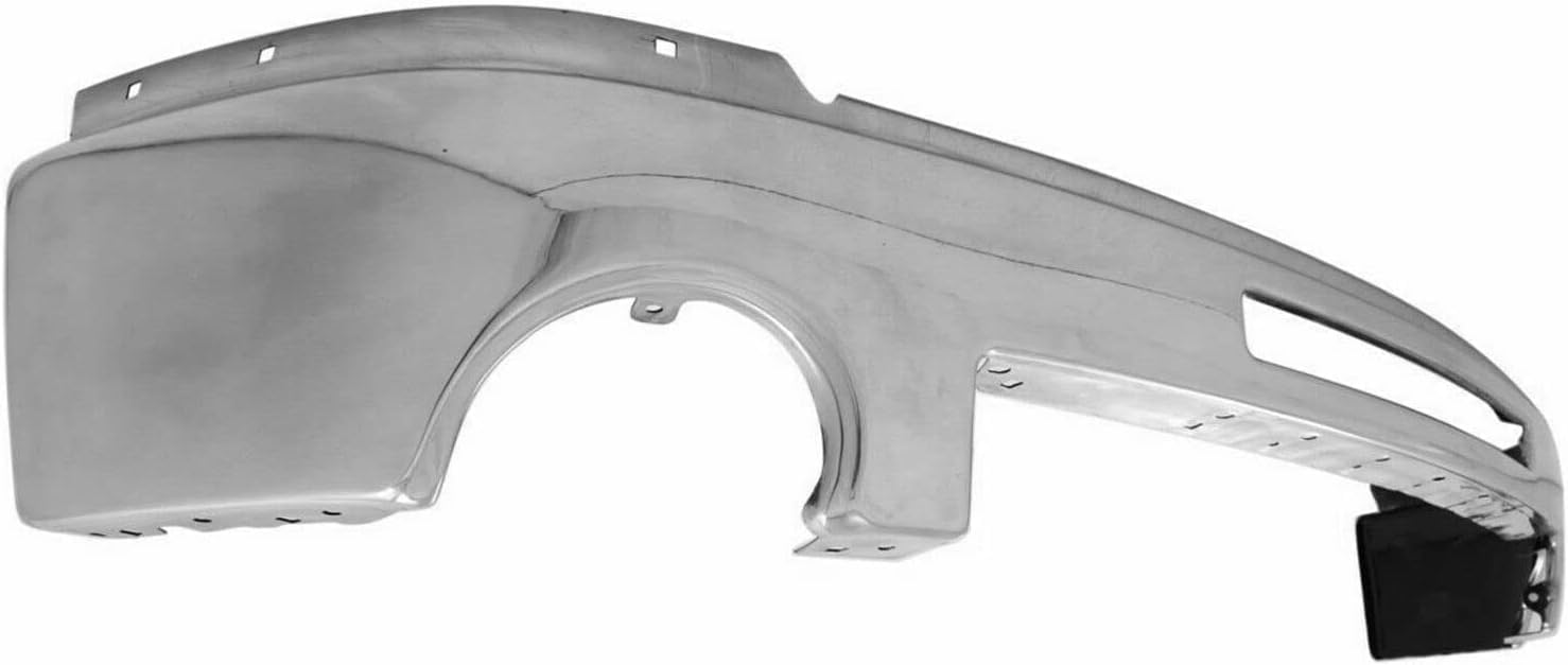 Front Bumper Chrome Steel + Upper Cover Primed + Lower Valance Air Deflector + Extension Textured Direct Replacement Compatible With GMC Sierra 1500 2007-2013 GM1015100 GM1014102