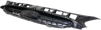 Front Bumper Upper Grille Textured Black Shell & Insert Direct Replacement Compatible With 2015-2017 Hyundai Accent HY1200184 863511R510