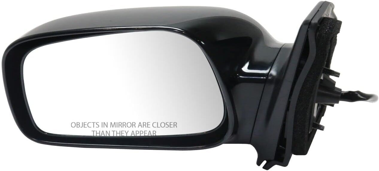 Front Power Mirror Non-Folding Non-Heated Primed Plastic Left Driver Side Direct Replacement Compatible With 2003-2008 Toyota Corolla TO1320179 TO1320178 8794002915 8794002380
