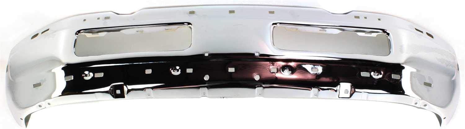Front Bumper Face Bar Chrome Steel + Inner Brackets Left Driver & Right Passenger Side Direct Replacement Compatible With 1997-2001 Dodge Ram 1500/1997-2002 2500 3500 CH1002256