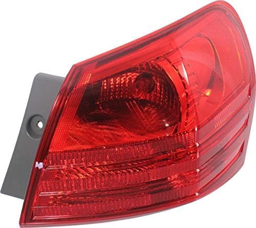 Set Of 2 Tail Light Outer Assembly Plastic Left Driver & Right Passenger Side Direct Replacement Compatible With 2008-2013 Nissan Rogue / 2014-2015 Select NI2801183 NI2800183