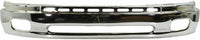 Front Bumper Chrome Steel + Upper Cover Textured + Filler Primed + Bracket Set Of 2 Left Driver & Light Passenger Side Direct Replacement Compatible With 2000-2006 Toyota Tundra