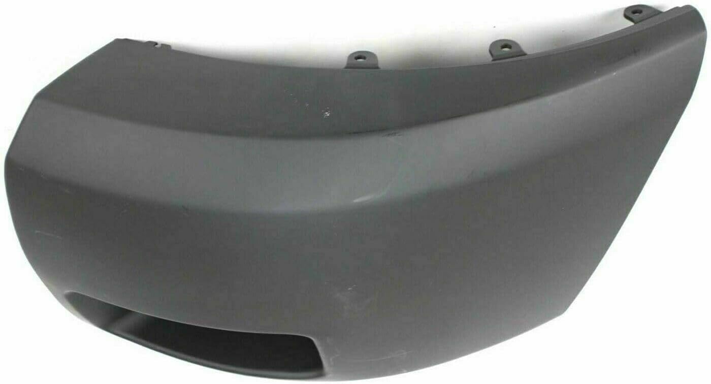 Front Bumper End Cap Primed With Fog Light Hole Left Driver Side Direct Replacement Compatible With 2007-2013 Chevrolet Silverado 1500 GM1004147 15891681