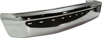 Front Bumper Chrome Steel With Molding & Without Air Intake Holes Direct Replacement Compatible With 1992-1996 Ford F-Series FO1002237 F2TZ17757B