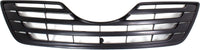 Front Bumper Cover Primed + Upper Grille Black Shell & Insert + Lower Textured Direct Replacement Compatible With 2007-2009 Toyota Camry TO1036103 TO1000329 TO1200288 5311206010