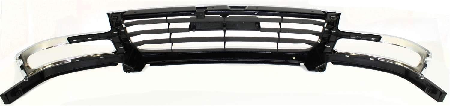 Front Grille Chrome Shell/Black Insert Direct Replacement Compatible With 2003-2006 GMC Sierra 2500HD 3500HD GM1200568 19130795