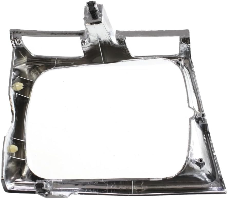 Set Of 2 Front Headlight Door Bezel Chrome Left Driver & Right Passenger Side Direct Replacement Compatible With 1989-1991 Toyota Pickup TO2513113 TO2512111 5313189121 5313289120