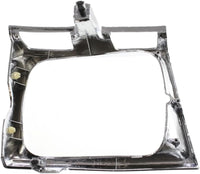 Set Of 2 Front Headlight Door Bezel Chrome Left Driver & Right Passenger Side Direct Replacement Compatible With 1989-1991 Toyota Pickup TO2513113 TO2512111 5313189121 5313289120