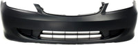 Front Bumper Cover Primed + Grille Painted Black Shell & Insert Direct Replacement Compatible With 2004-2005 Honda Civic HO1000216 HO1200164 04711S5AA91ZZ 71122S5AA00ZB