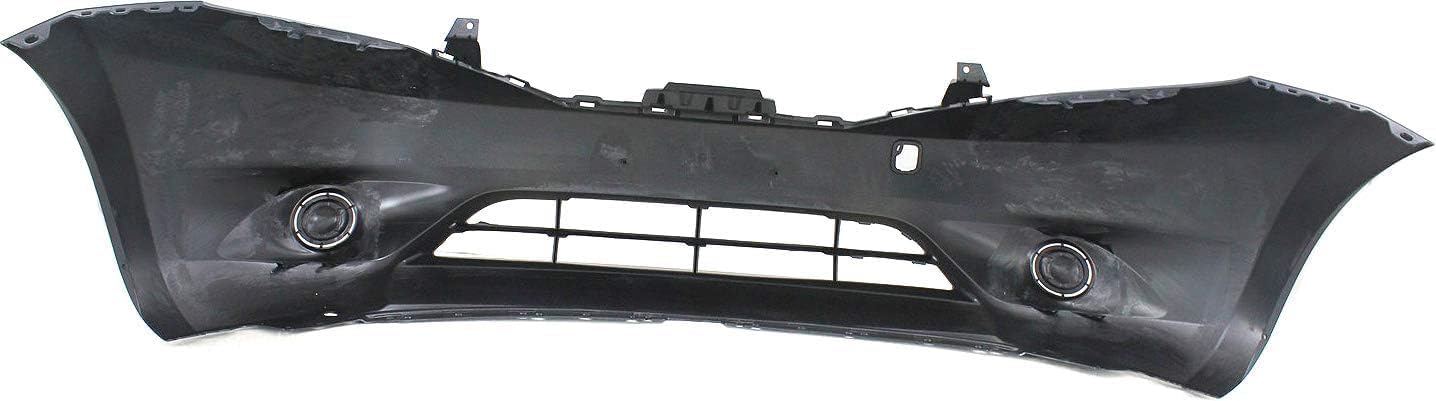 Front Bumper Cover Primed With Fog Light Holes Direct Replacement Compatible With 2014-2015 Nissan Versa Note NI1000292 FBM223VY0J
