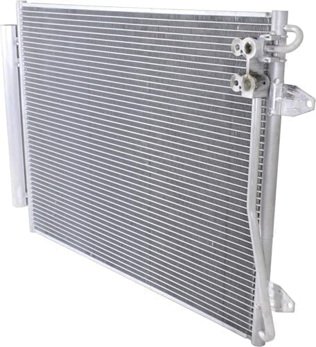 Front A/C Condenser Aluminum Core Direct Replacement Compatible With 2006-2015 Volkswagen Passat / 2009-2017 Passat CC VW3030128 VW3030134 3C0820411D 561820411