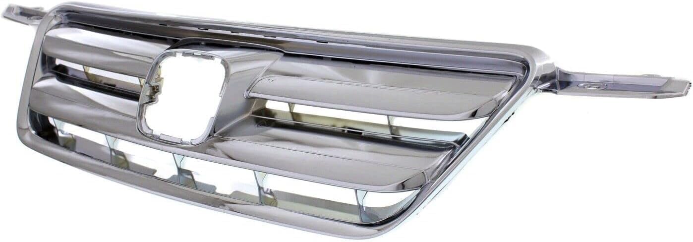 Front Bumper Upper Grille Chrome Shell & Insert Direct Replacement Compatible With 2005-2006 Honda CR-V HO1200194 71122S9AA01-PFM