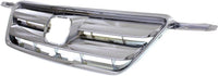 Front Bumper Upper Grille Chrome Shell & Insert Direct Replacement Compatible With 2005-2006 Honda CR-V HO1200194 71122S9AA01-PFM