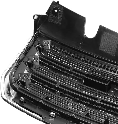 Front Grille Assembly Textured Shell And Insert Plastic With Chrome Frame Direct Replacement Compatible With 2016-2017 GMC Terrain GM1200724 23379210