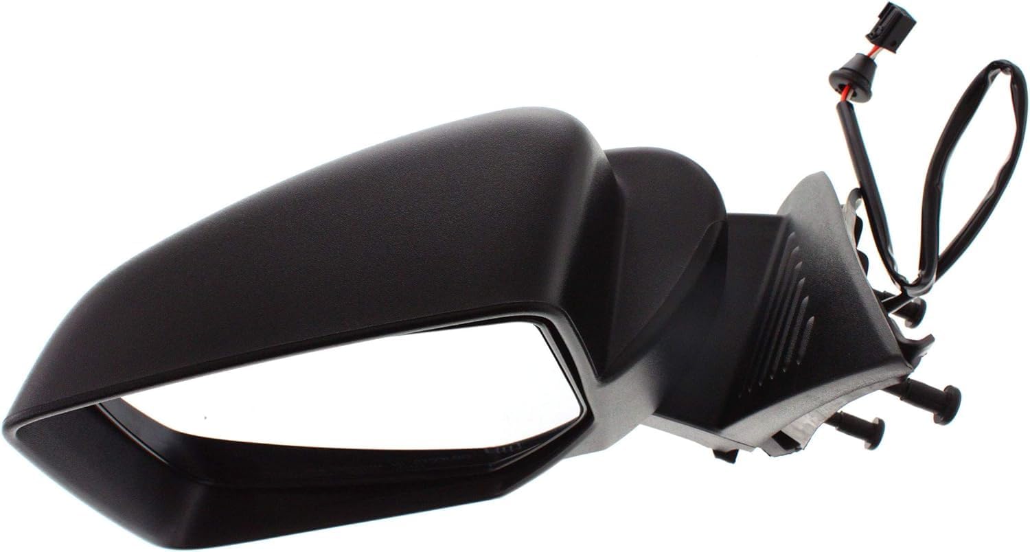 Front Power Mirror Manual Folding Heated Textured Left Driver Side Direct Replacement Compatible With 2008-2012 Jeep Liberty CH1320287 57010185AF