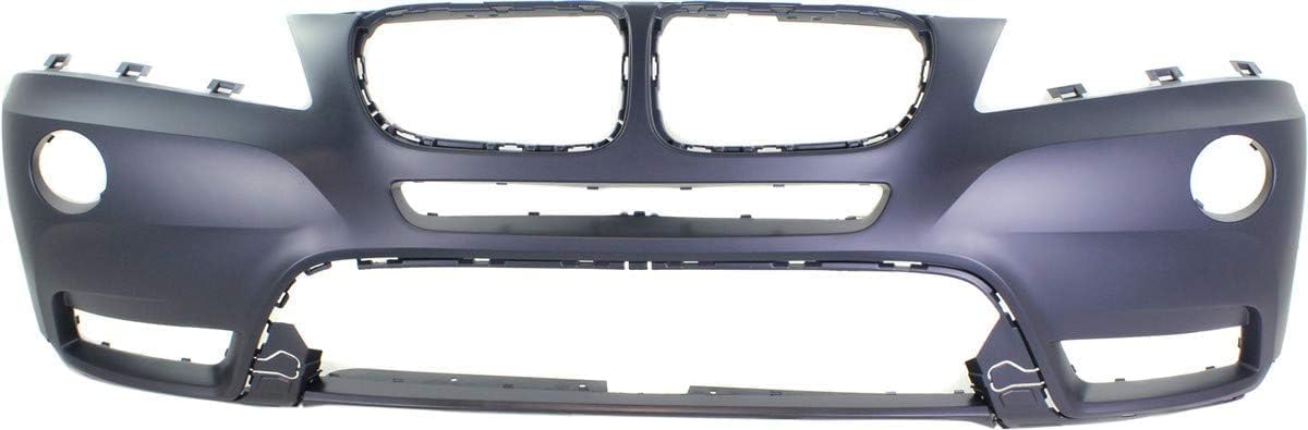 Front Bumper Cover Primed Direct Replacement Compatible With 2011-2014 BMW X3 BM1000252 51117210451