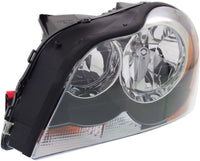 Set Of 2 Front Head Light Assembly Plastic Left Driver & Right Passenger Side Direct Replacement Compatible With 2003-2005 Volvo XC90 VO2502112 VO2503112 312768096 312768104