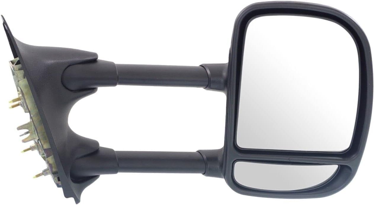 AUTOS PARTS PLUS Set Of 2 Front Manual Towing Mirror Manual Folding Non-Heated Textured Left Driver & Right Passenger Side Direct Replacement Compatible With 1999-2007 Ford F-Series Super Duty