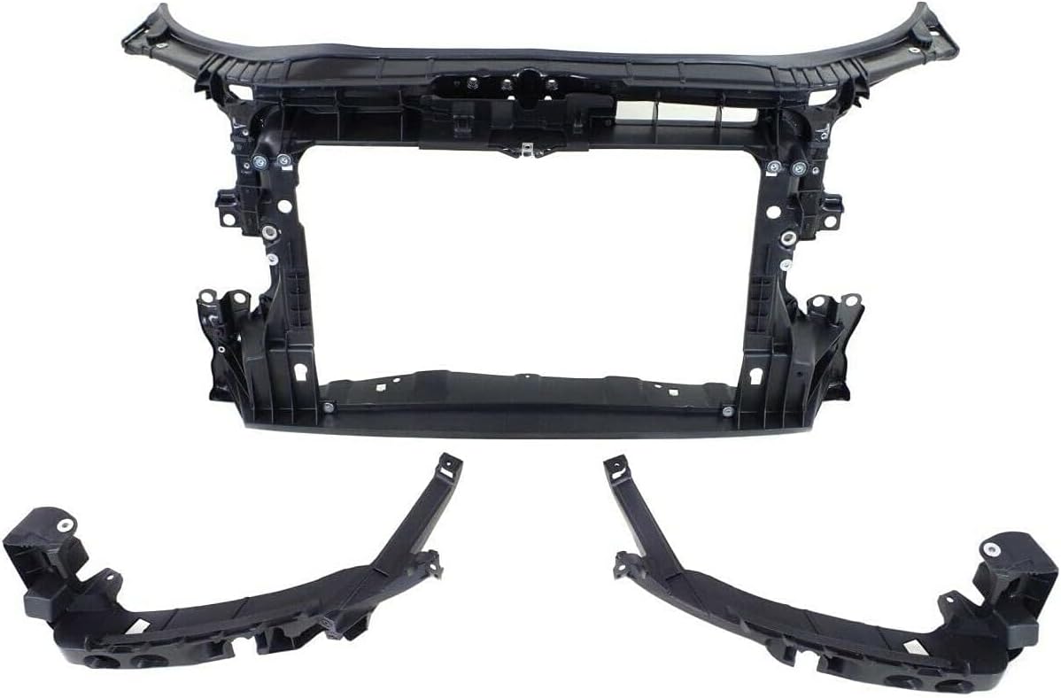 Front Radiator Support Assembly Plastic With Steel Direct Replacement Compatible With 2009-2013 Audi A3 AU1225126 8P0805588L