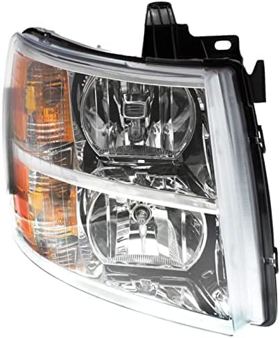 Front Head Light Assembly Halogen Right Passenger Side Direct Replacement Compatible With 2007-2014 Chevrolet Silverado GM2503280 22853028