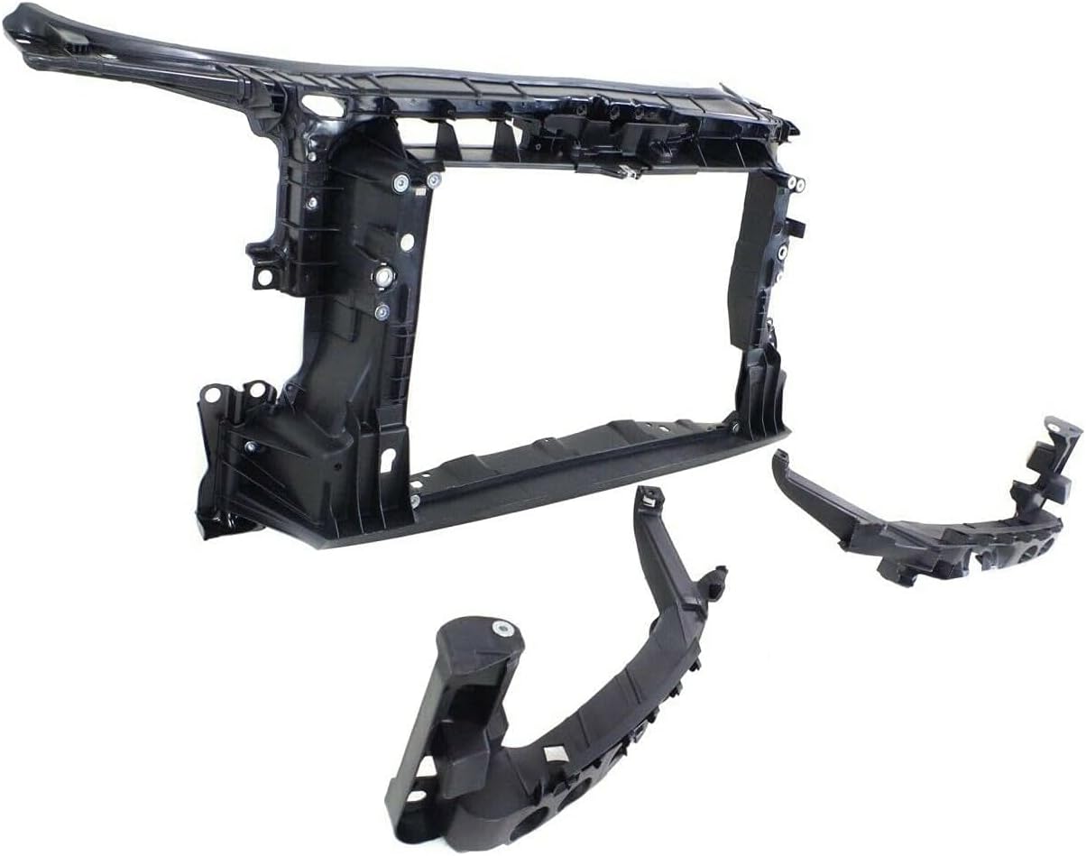 Front Radiator Support Assembly Plastic With Steel Direct Replacement Compatible With 2009-2013 Audi A3 AU1225126 8P0805588L