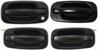 AUTOS PARTS PLUS Set of 4 Front & Rear Exterior Door Handle Textured Left and Right Side Direct Replacement Compatible with Chevrolet Silverado/GMC Sierra 1500 2500HD 3500 2001-2006 GM1310129