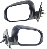 Set Of 2 Front Power Mirror Manual Folding Non-Heated Primed Plastic Left Driver & Right Passenger Side Direct Replacement Compatible With 2012-2015 Toyota Tacoma TO1321283 TO1320283