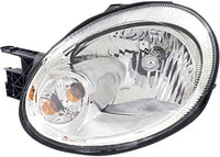 Set Of 2 Front Head Lights Assembly Halogen With Chrome Interior Right Passenger & Left Driver Side Direct Replacement Compatible With 2003-2005 Dodge Neon CH2502151 CH2503151