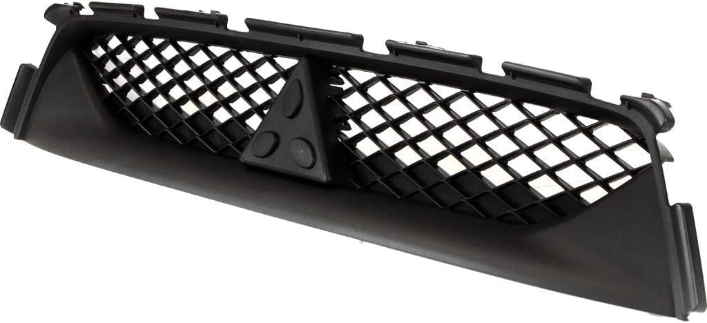 Front Bumper Cover Primed Plastic + Upper & Lower Grille Direct Replacement Compatible With 2011-2012 Mitsubishi Outlander/RVR