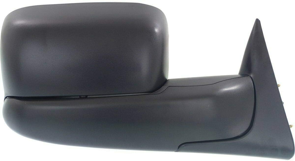 Front Towing Mirror Manual Adjust & Folding Non-Heated Textured Right Passenger Side Direct Replacement Compatible With 1994-2001 Dodge Ram 1500/1994-2002 2500 3500 CH1320332