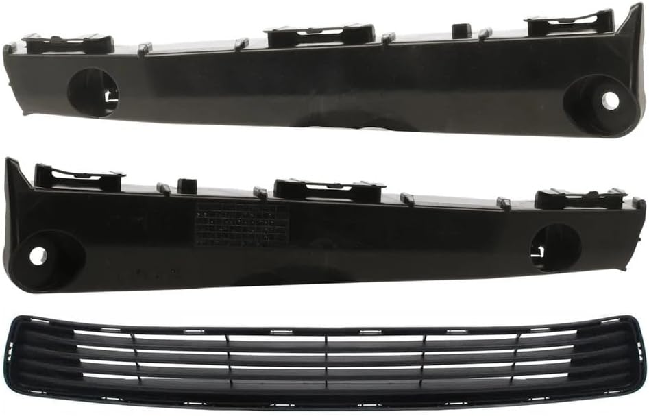 Front Bumper Grille Textured + Retainers Left Driver & Right Passenger Side Direct Replacement Compatible With 2012-2014 Toyota Camry TO1036128 TO1032111 TO1033111 5311206200