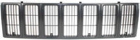Front Header Panel Thermoplastic + Grille + Headlight Door Bezel Direct Replacement Compatible With 1997-2001 Jeep Cherokee CH1220115 CH1200208 CH2513157 CH2512157 55055233AF