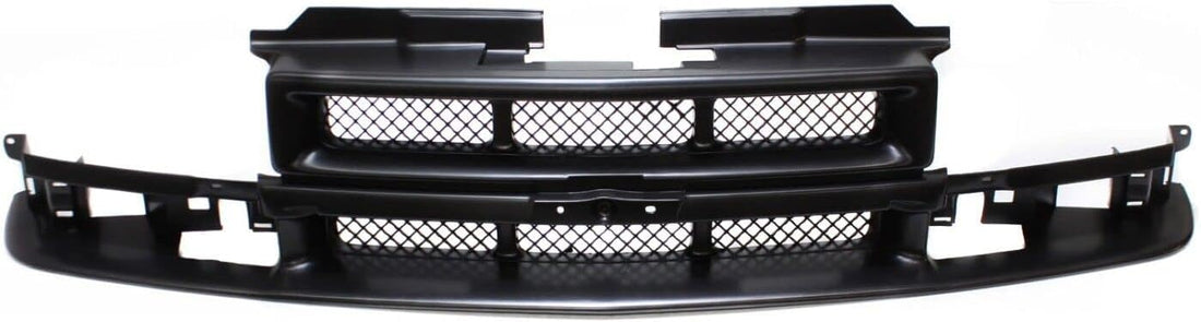 Front Grille Primed Shell & Mesh Insert Direct Replacement Compatible With 1998-2005 Chevrolet Blazer / 1998-2004 S10 GM1200418 12472710