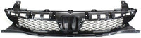 Front Bumper Upper & Lower Grille Assembly + Molding Chrome + Fog Lights Cover Left Driver & Right Passenger Side Direct Replacement Compatible With 2009-2011 Honda Civic HO1200198