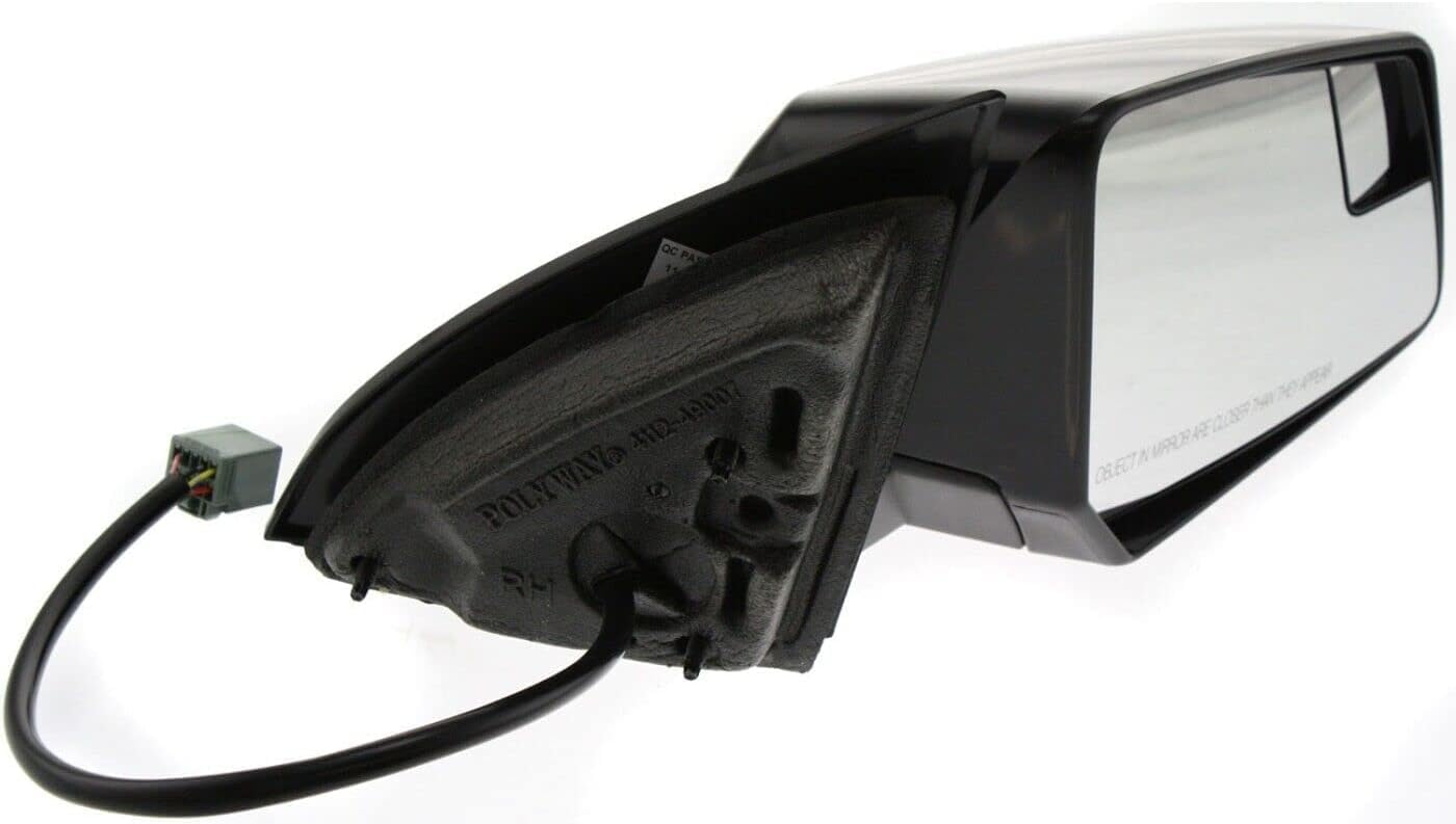 Set Of 2 Front Power Mirror Manual Folding Heated Primed Left Driver & Right Passenger Side Direct Replacement Compatible With 2009-2017 Chevrolet Traverse GM1320383 GM1321383