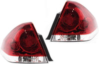 Set Of 2 Tail Light Assembly Left Driver & Right Passenger Side Direct Replacement Compatible With 2006-2013 Chevrolet Impala / 2014-2016 Limited GM2800193 GM2801193 25971598