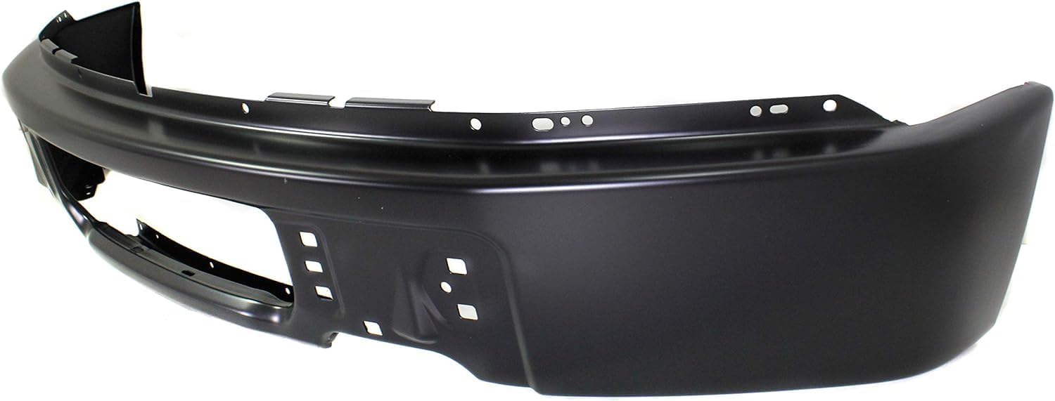 Front Bumper Face Bar Primed Steel Without Fog Light Holes Direct Replacement Compatible With 2009-2014 Ford F-150 FO1002414 9L3Z17757CPTM