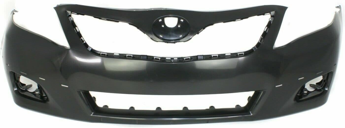 Front Bumper Cover + Lower Valance Primed + Upper And Lower Grille Direct Replacement Compatible With 2010-2011 Toyota Camry TO1000355 TO1200323 TO1093120 TO1036123 5211906959