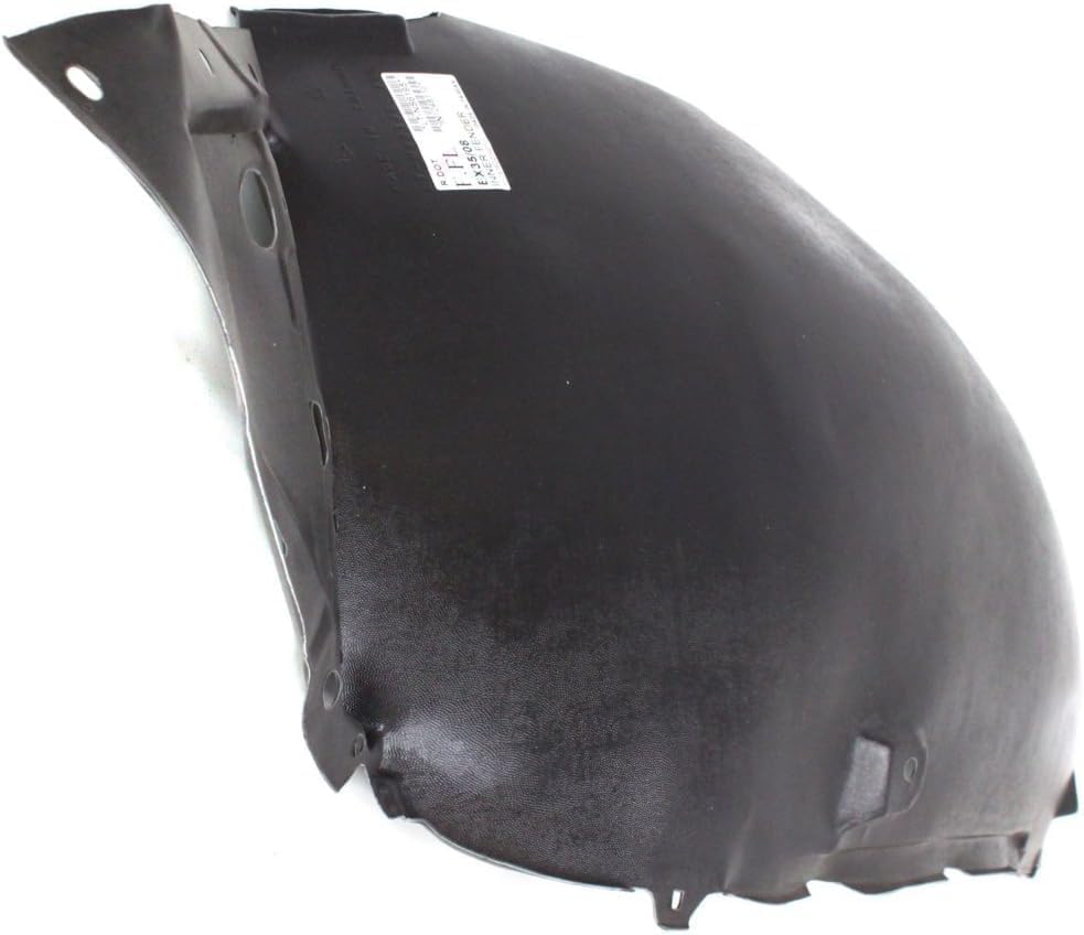 Front Section Fender Liner Left Driver Side Direct Replacement Compatible With 2008-2012 Infiniti EX35 / 2014-2017 QX50 IN1248110 638451BA0A