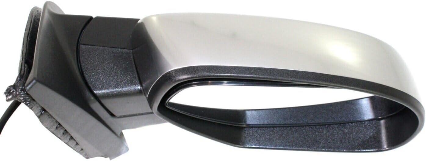 Front Power Mirror Manual Folding Heated Chrome Right Passenger Side Direct Replacement Compatible With 2007-2013 Chevrolet Silverado / 2007-2014 Suburban Avalanche Sierra 1500 GM1321340