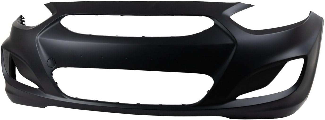 Front Bumper Cover Primed Direct Replacement Compatible With 2012-2014 Hyundai Accent HY1000188 865111R000