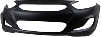 Front Bumper Cover Primed Direct Replacement Compatible With 2012-2014 Hyundai Accent HY1000188 865111R000