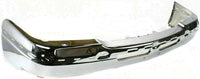 Front Bumper Chrome Steel + Upper Cover + Lower Valance Textured Direct Replacement Compatible With Chevrolet Silverado 1500 2003-2006 / Avalanche 2002-2006 GM1051110 GM1002416