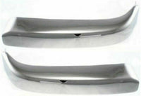 Front Bumper Textured + Trims Chrome + Reinforcement + Brackets + Signal Lights Left Driver & Right Passenger Side Direct Replacement Compatible With Toyota Tacoma 1998-2000