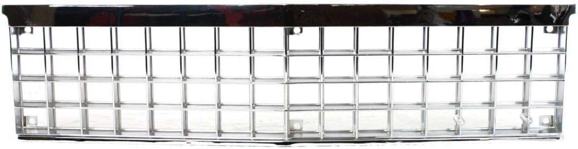 Front Grille Chrome Shell And Insert With Emblem Provision Direct Replacement Compatible With 1982-1987 Chevrolet El Camino/GMC Caballero / 1982-1983 Malibu GM1200167 14034154