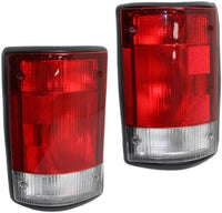 Set Of 2 Tail Light Lens And Housing Right Passenger & Left Driver Side Direct Replacement Compatible With 1995-2014 Ford E-Series / 2000-2005 Excursion FO2801114 FO2800114